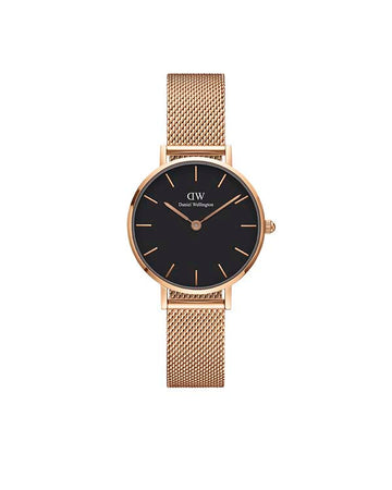 Daniel Wellington Petite 28 Melrose Rose Gold & Black Watch