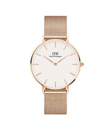 Daniel Wellington Petite 36 Melrose Rose Gold & White Watch