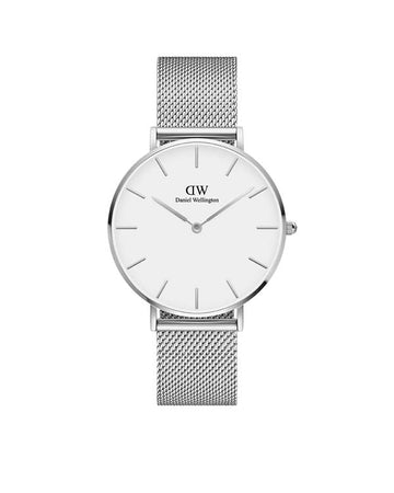 Daniel Wellington Petite 36 Sterling Silver & White Watch