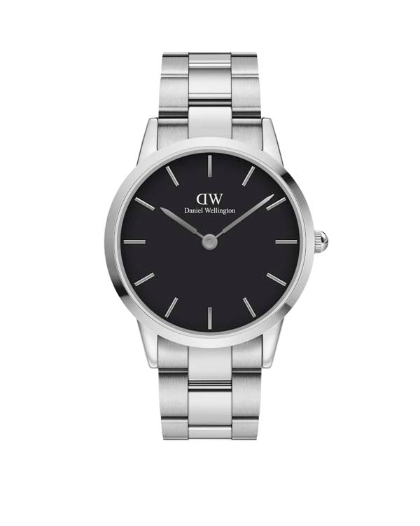 Daniel Wellington Iconic Link 40 Silver &amp; Black Watch