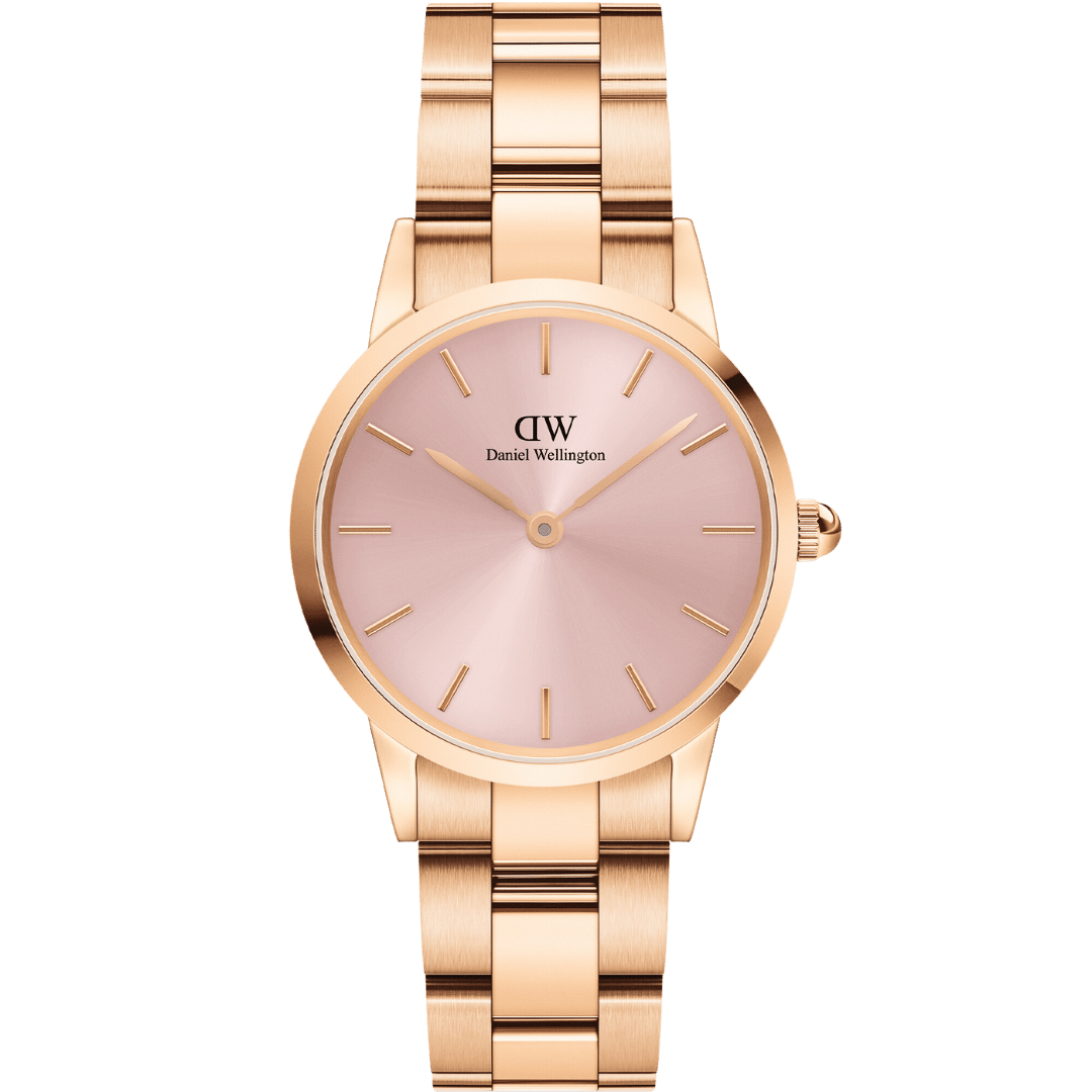 Daniel Wellington Iconic Link 28 Rose Gold & Light Pink Watch