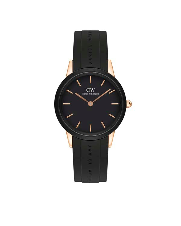 Daniel Wellington Iconic Motion 32 Rose Gold &amp; Black Watch