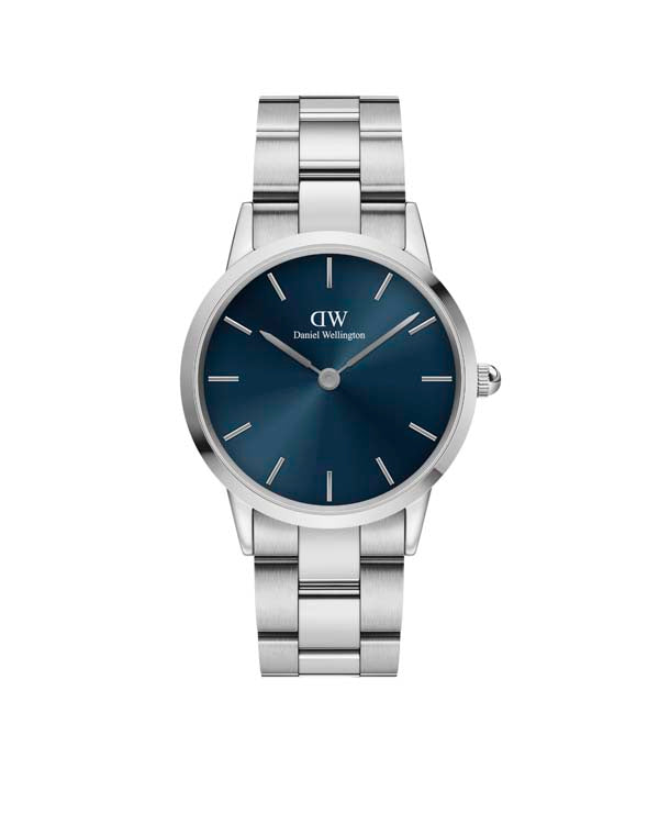 Daniel Wellington Iconic Link Arctic 36 Silver & Blue Watch