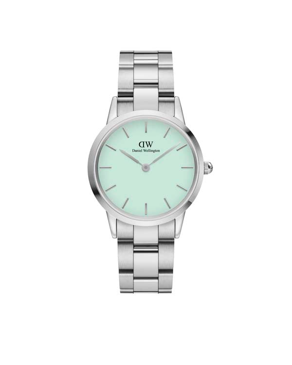 Daniel Wellington Iconic Link 32 Silver & Pastel Green Watch