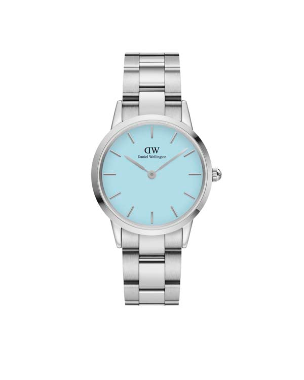 Daniel Wellington Iconic Link 32 Silver & Pastel Blue Watch