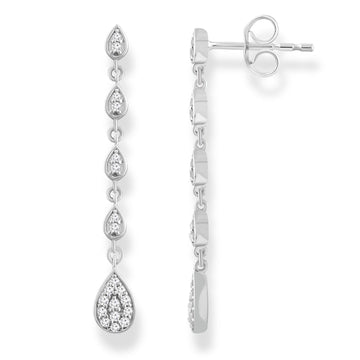 9CT VALERIA DIAMOND DROP EARRINGS