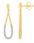 9CT PIERA DIAMOND DROP EARRINGS