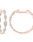 9CT CARLA DIAMOND HOOP EARRINGS