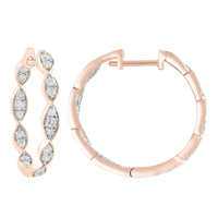 9CT CARLA DIAMOND HOOP EARRINGS