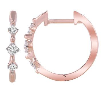 9CT STELLA DIAMOND HUGGIE EARRINGS