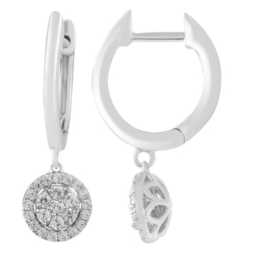 9CT ANDREA DIAMOND DROP EARRINGS