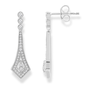 9CT ADELE DIAMOND DROP EARRINGS