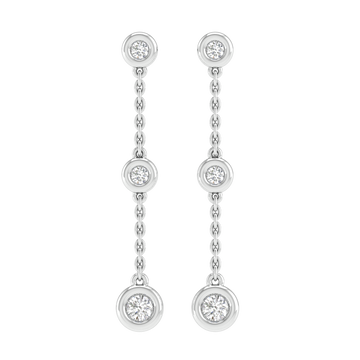 9CT MELODY DIAMOND DROP EARRINGS