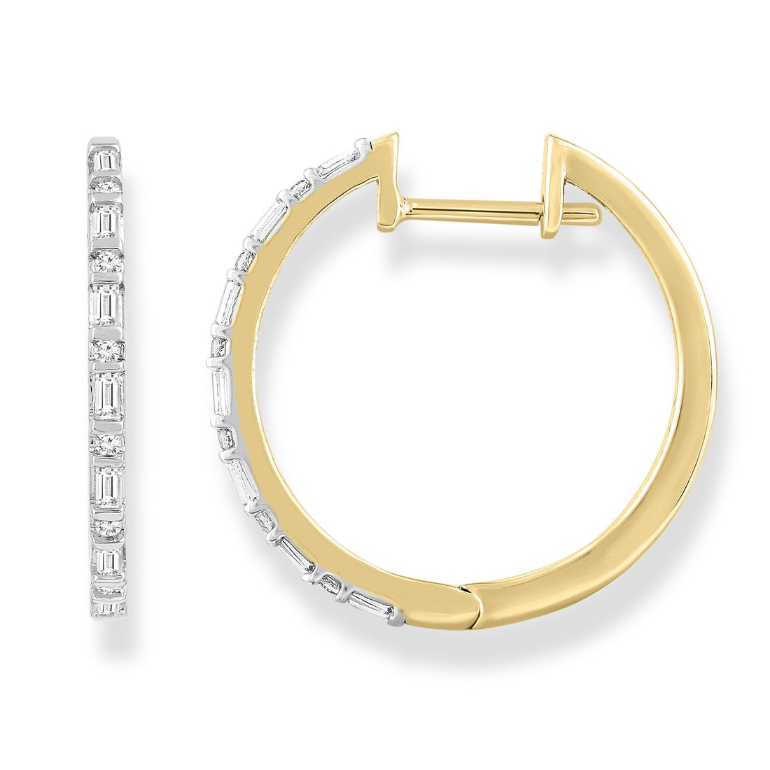 9CT OLIVIA DIAMOND HOOP EARRINGS