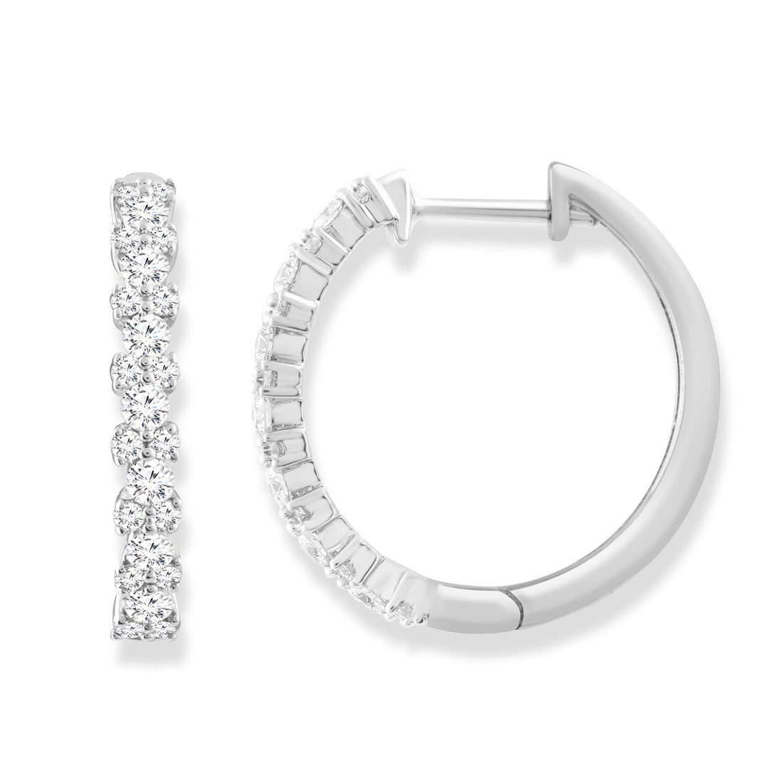 9CT DIAMOND IMOGEN HUGGIE EARRINGS