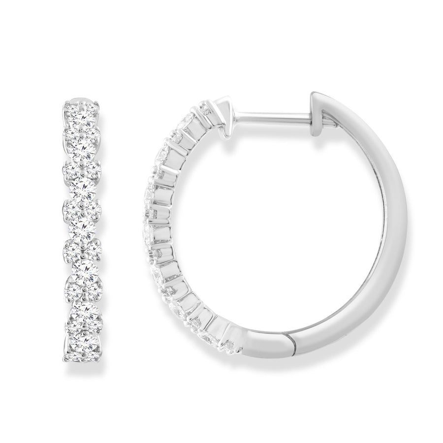 9CT DIAMOND IMOGEN HUGGIE EARRINGS