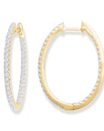 9CT ADALYN DIAMOND HOOP EARRINGS