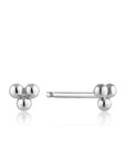 Ania Haie Modern Triple Ball Stud Earrings - Silver