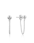 Ania Haie Modern Chain Stud Earrings - Silver