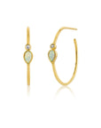 Ania Haie Opal Colour Raindrop Hoop Earrings - Gold