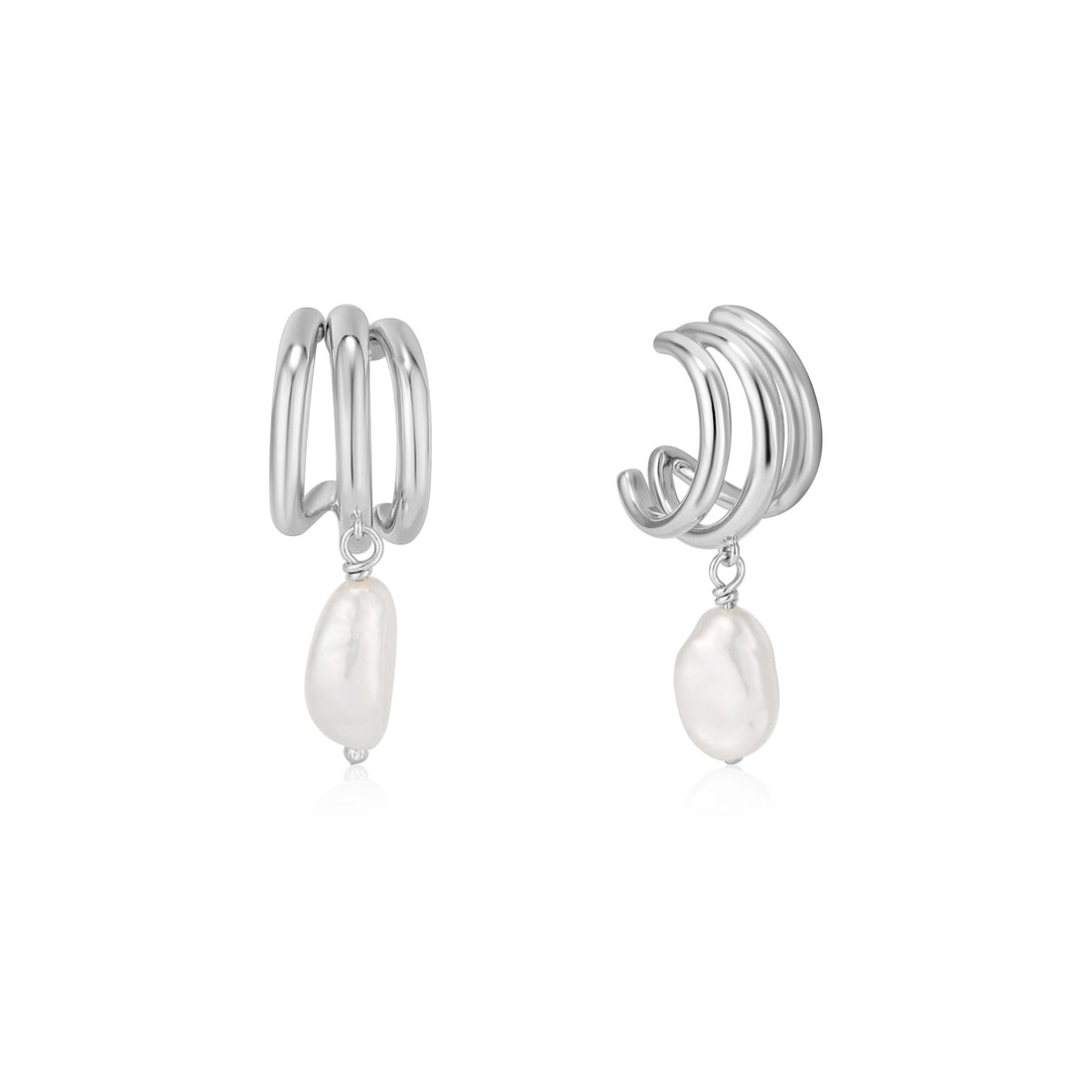 Ania Haie Silver Triple Mini Hoop Earrings