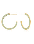 Ania Haie Sage Enamel Gold Hoop Earrings