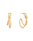 Ania Haie Gold Knot Stud Hoop Earrings