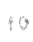 Ania Haie Silver Knot Huggie Hoop Earrings