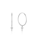 Ania Haie Silver Key Hoop Earrings