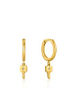 Ania Haie Gold Key Huggie Hoop Earrings