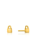 Ania Haie Gold Padlock Stud Earrings