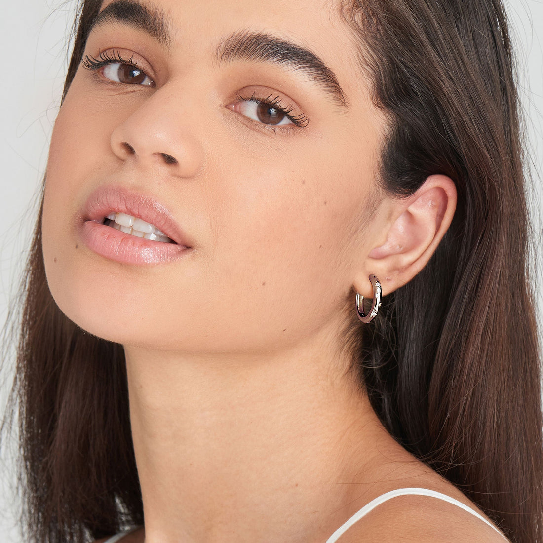 Ania Haie Silver Scattered Stars Hoop Earrings