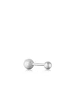 Ania Haie Mini Sphere Barbell Silver Single Earring