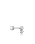 Ania Haie Silver Double Sparkle Barbell Single Earring