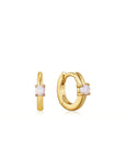 Ania Haie Gold Kyoto Opal Cabochon Huggie Hoop Earrings