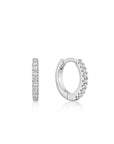 Ania Haie Silver Sparkle Huggie Hoop Earrings