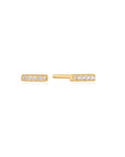 Gold Glam Bar Stud Earrings