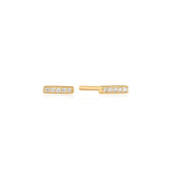 Gold Glam Bar Stud Earrings