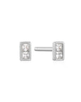 Silver Glam Mini Stud Earrings