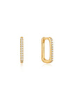 Gold Glam Oval Hoop Earrings