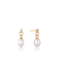 Ania Haie Gold Pearl Drop Stud Earrings