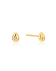 Ania Haie Gold Pebble Sparkle Stud Earrings