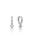 Ania Haie Silver Orb Drop Huggie Hoop Earrings