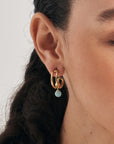 Ania Haie Gold Orb Amazonite Stud Mini Hoop Earrings