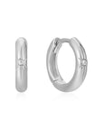 Ania Haie Silver Star Huggie Hoop Earrings