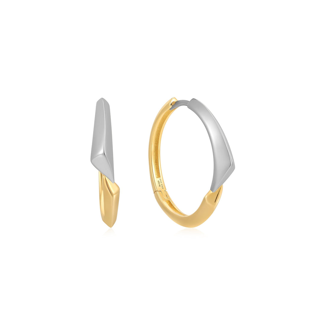 Ania Haie Two Tone Arrow Hoop Earrings