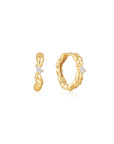 Ania Haie Gold Twisted Wave Huggie Hoop Earrings