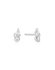 Ania Haie Silver Twisted Wave Stud Earrings