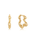 Ania Haie Gold Twisted Wave Hoop Earrings