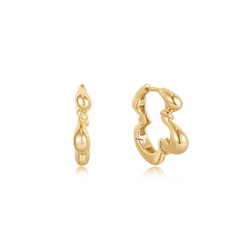 Ania Haie Gold Twisted Wave Hoop Earrings